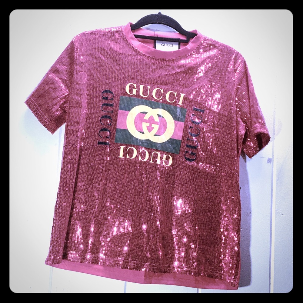 NWT Gucci Red Sequin Jersey